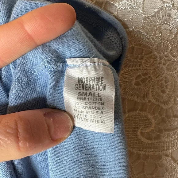 Morphine Generation Blue Polo with Back Foil Print Size S - Picture 5 of 5